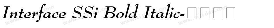 Interface SSi Bold Italic字体转换